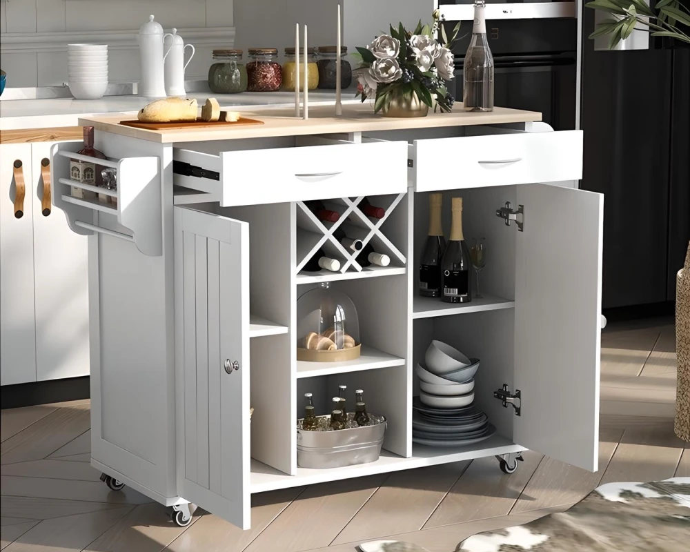 cart on wheels for kitchen