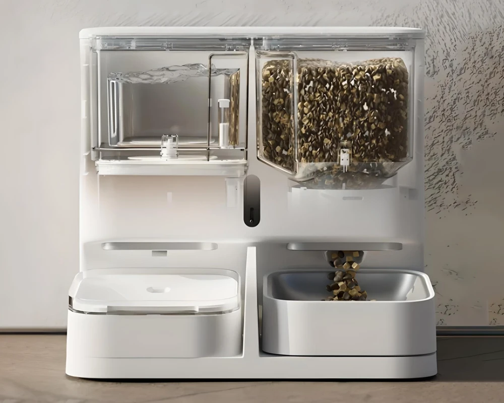 automatic pet feeder and water dispenser